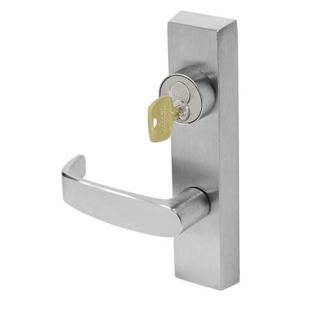 Sargent Left Hand Reverse Key Locks and Unlocks Trim ET Exit Device Trim with L Lever Less Cylinder for Rim LC7138ETL26DLHR
